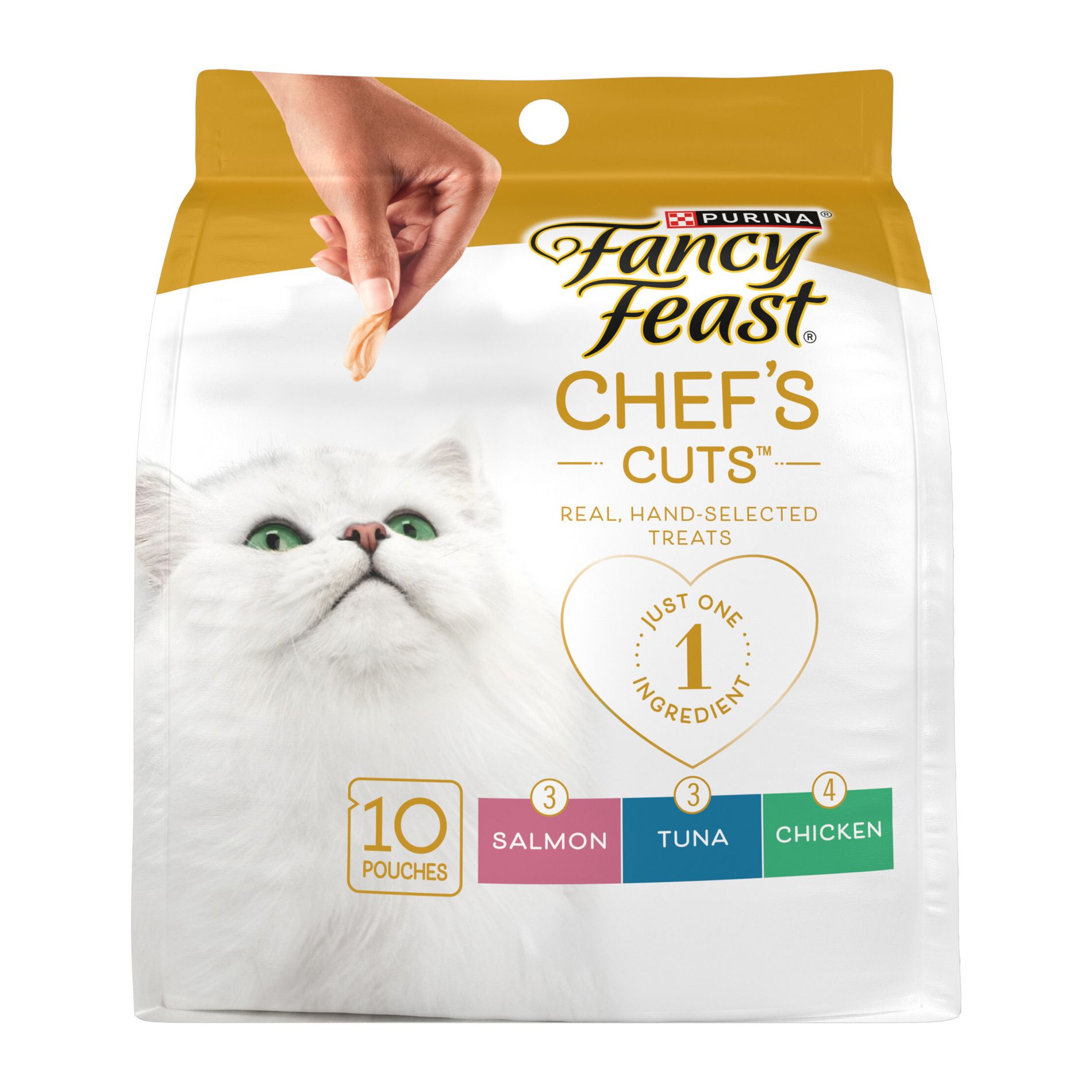 Purina Fancy Feast Purely Seafood Meaty Cat Treats - 1.06oz/10ct Variety Pack