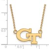 Black Bow Jewelry 14k Yellow Gold Georgia Tech Yellow Jackets NCAA Necklace 18 Inch - 3 of 4