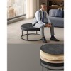 LUIZ Collection - Ottoman, Round Coffee Table, Footstool, Reversible Top, Padded Seat, Side Table, Minimalist - 4 of 4