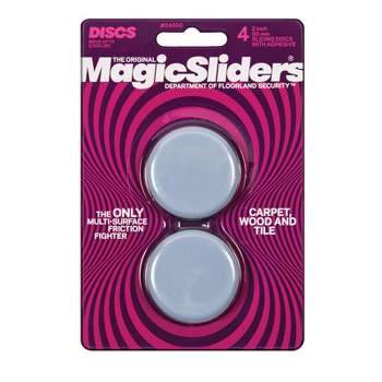 Magic Sliders Gray 2 in. Plastic Sliding Discs 4 pk