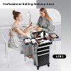 Rolling Makeup Case, 4-in-1 Cosmetology Case on Wheels, Nail Tech Cart for Trave - 2 of 4