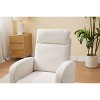 Okak Modern Rocking Accent Chair Armchair with Side Pocket and Upholstered Comfy High Backrest Glider Chair for Bedroom Lounge Nursery - 3 of 4