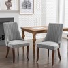 QingMoon Dining Chairs Set of 2, Fabric Upholstered Kitchen Chairs, Mid Century Modern Accent Chair with Solid Wood Legs for Dining Room - 2 of 4