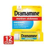 Dramamine Original Formula Motion Sickness Relief Tablets for Nausea, Dizziness & Vomiting - 12ct