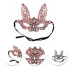 Unique Bargains Lace Long-Ear Bunny Half Face Party Mask 1 Pc - 3 of 4