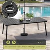 Crestlive Products Outdoor Dining Table Patio Dining Table with Wooden-Like Top and Aluminum Frame, Rectangular Table with Umbrella Hole - 4 of 4