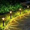 GIGALUMI 8 Pack Solar Powered Pathway Lights, Waterproof Outdoor Solar Lights for Garden and Landscape, Warm White - 3 of 4