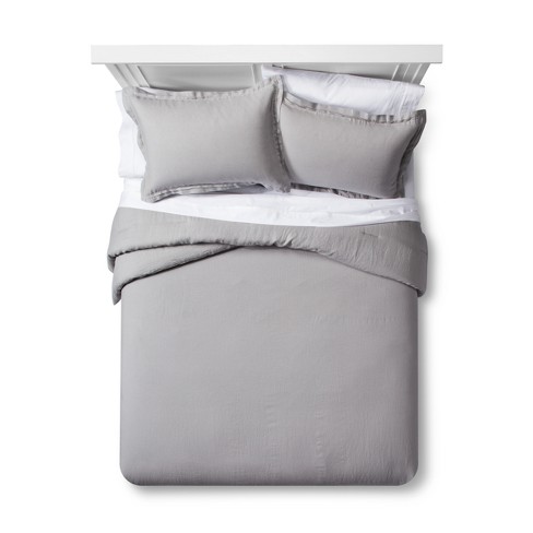 Cashmere Gray Lightweight Linen Comforter Set King Fieldcrest