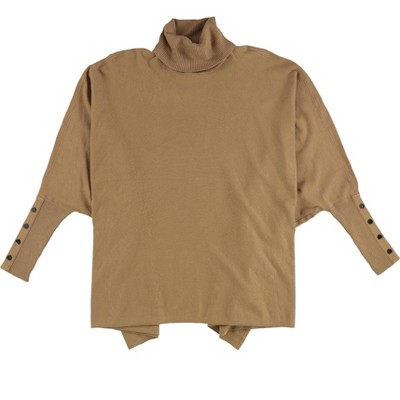 Alfani Womens Turtleneck Poncho Sweater