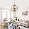 Bella Depot 16" Distressed Wood Chandelier 4-Light Adjustable Pendant Lighting - 4 of 4