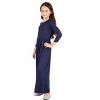 24seven Comfort Apparel Girls Three Quarter Sleeve Pleated Maxi Dress - 2 of 4
