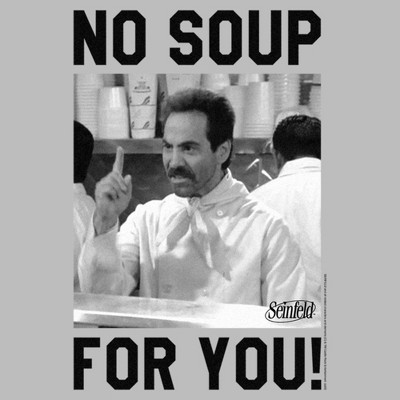 Мужские футболки Seinfeld Men's Seinfeld No Soup For You Scene T-Shirt - Athletic Heather - Large Tall — фото 2