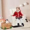 Infans Kids Recliner Chair PU Leather Armrest Sofa w/Footrest Cup Holder Beige - 2 of 4