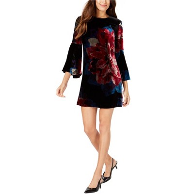Trina Turk Womens Velvet Shift Dress