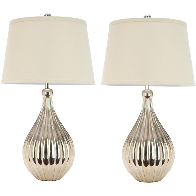 Elli Table Lamp (Set of 2) - 26 Inch Height - LIT4012 - Silver/Off-White - Safavieh
