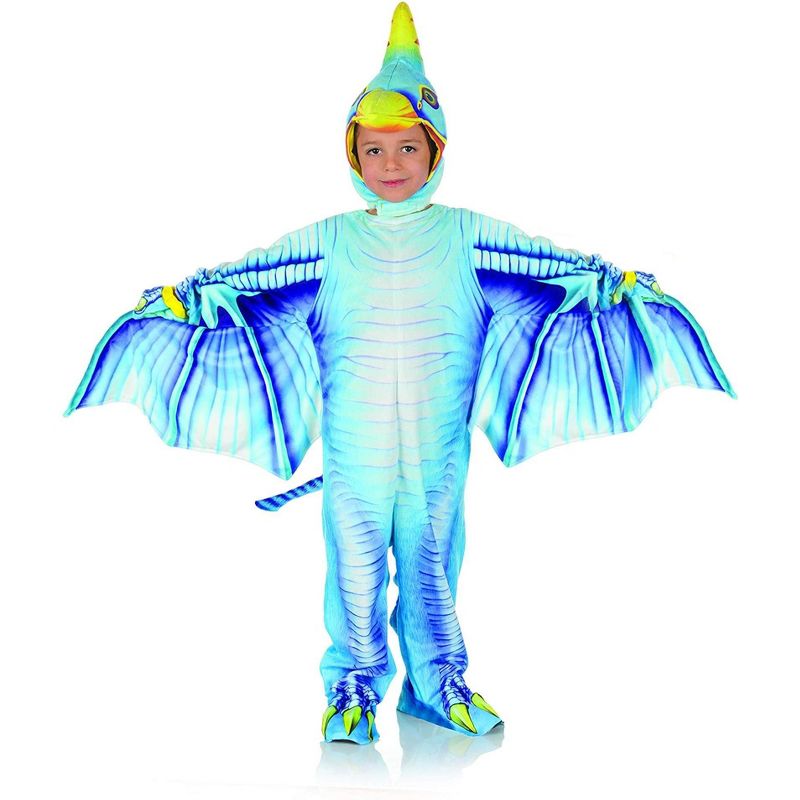 Underwraps Costumes Blue Pterodactyl Printed Child Costume Jumpsuit, 1 of 2