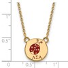 Black Bow Jewelry 14k Yellow Gold Plated Sterling Silver Alpha Sigma Alpha Greek Life Necklace 18 Inch - 2 of 4