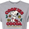 Women's - Peanuts - Cookies And Cocoa Cropped Graphic T-Shirt - 2 of 4