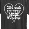 Women's - Instant Message - Dirt Roads, Country Music, & Cowboys Short Sleeve Graphic T-Shirt - 2 of 4