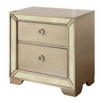 Schulich 2 Drawer Nightstand Champagne - HOMES: Inside + Out