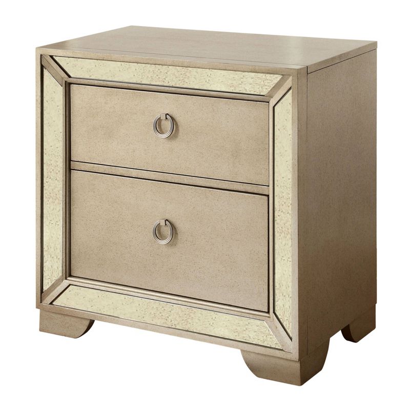 Schulich 2 Drawer Nightstand Champagne - HOMES: Inside + Out, 1 of 7
