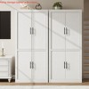 71" Tall Kitchen Large Pantry Cabinet, Farmhouse Kitchen Pantry Storage Cabinet w/ 4 Doors & Adjustable Shelves, Freestanding Wood Large Food Cupboard - 4 of 4