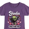 Girls' - Star Wars - Valentine Yoda One For Me Fitted Short Sleeve Graphic T-Shirt - 2 of 4