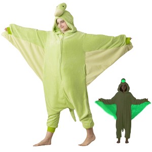Tailwaggz Pterodactyl Pajama with Glowing Features for Adults, Onesize Halloween & Sleepwear Costume for Men & Women - 1 of 4