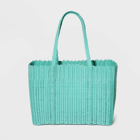 woven tote handbag shade and shore