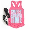 Simply Sage Market Sweet Summer Time Block Distressed Racerback Tank - 4 of 4