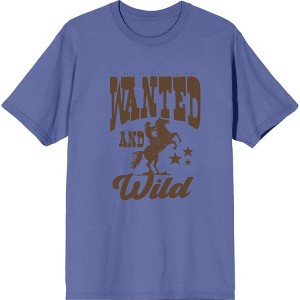Cowboy "Wanted And Wild" Adult Crew Neck Short Sleeve Tee - 1 of 3