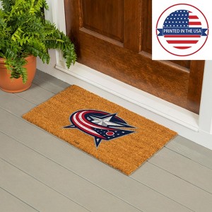 EvergreenNHLColumbus Blue Jackets Logo Natural Coir 28 x 16 Inches Indoor Outdoor Doormat - 1 of 4