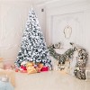 6FT PVC Flocking Christmas Tree 750 Branches Spread Out Naturally Tree - 3 of 4