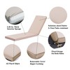 Gulches 2 Set Khaki Patio Chaise Lounges Cushion Replacement - Outdoor Lounge Chair Cushions - 3 of 4