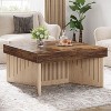 Tribesigns 35.4" Farmhouse Square Wood Coffee Table - 2 of 4
