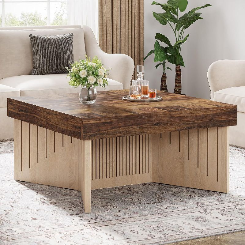 Tribesigns 35.4 Farmhouse Square Wood Coffee Table : Target Tribesigns 35.4 Farmhouse Square Wood Coffee Table