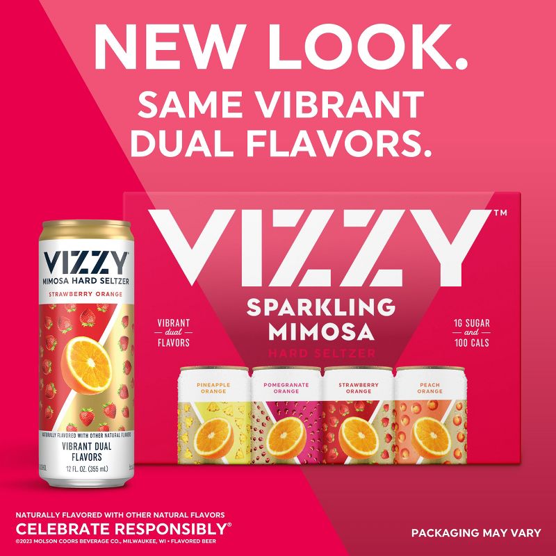 VIZZY Mimosa Hard Seltzer Variety Pack - 12pk/12 fl oz Cans, 5 of 11