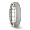 Black Bow Jewelry 6mm Stainless Steel Stone Finish Beveled Edge Standard Fit Band - 4 of 4