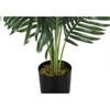 Maggift Artificial Plant Palm Tree Indoor Floor Greenery Potted Real Touch Decorative Green Leaves Black Pot, Green, 12"*12"*12.5" - 3 of 4