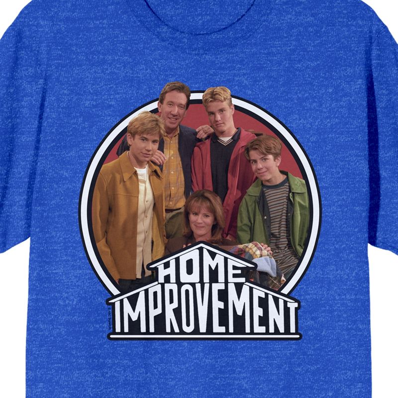 Home Improvement Taylor Family Portrait Crew Neck Short Sleeve Royal Blue Heather Women's T-shirt, 2 of 3