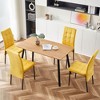 NicBex 49.21" Modern Rectangle Dining Table,Kitchen Table with MDF Tabletop and Metal Frame for 4-6 Seaters,Walnut - 2 of 4