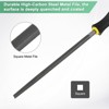 Unique Bargains Square Metal File High Carbon Steel Grip Handle Diamond Multipurpose Hand Files - 2 of 4