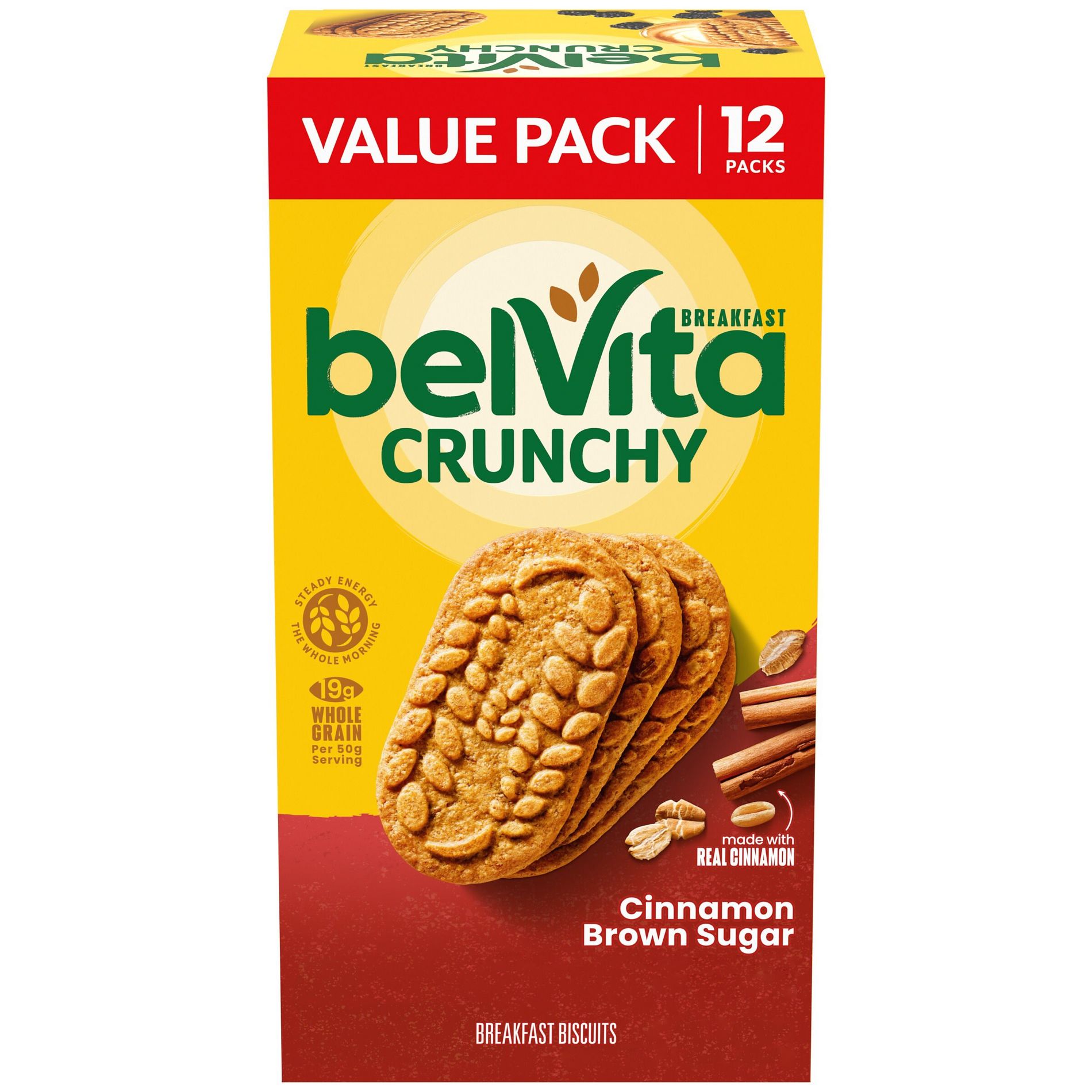 BelVita Cinnamon Brown Sugar Breakfast Biscuits Value Pack - 12.12oz/12pk