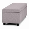 CAVINAS Faux Leather Storage Ottoman Bench,Upholstered Ottoman with Stitching Design for Living Room,Bedroom - 4 of 4