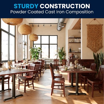 Black Cast Iron T-Base Restaurant Table Stand