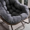 Outdoor Rattan Rocking Chair,Padded Cushion Rocker Recliner Chair Outdoor for Front Porch - 2 of 4