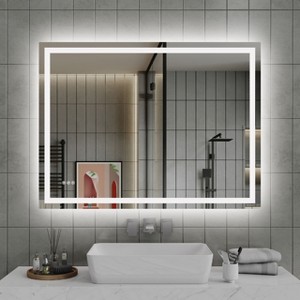 PAGED LED Bathroom Mirror with Brightness Memory, Vanity Mirror with Front-Lit and Back-Lit for Bathroom, Dressing Room - 1 of 4