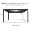 PURPLE LEAF Louvered Pergola Outdoor Aluminum Pergola with Adjustable Roof for Deck Backyard Garden Grey Hardtop Gazebo - 3 of 4