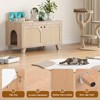 Lirago Brown Flip-Top Hidden Cat Litter Box Cabinet with Rattan Doors-Modern and Functional Pet Furniture 19.7"Hx19.7"Dx31.5"L - 3 of 4