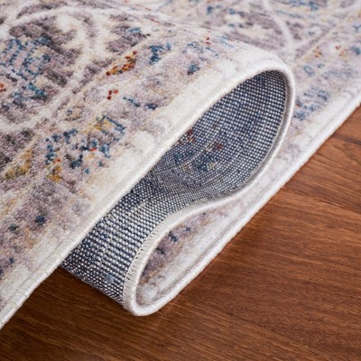 Olympia 6' x 6' Square Gray Synthetic Area Rug